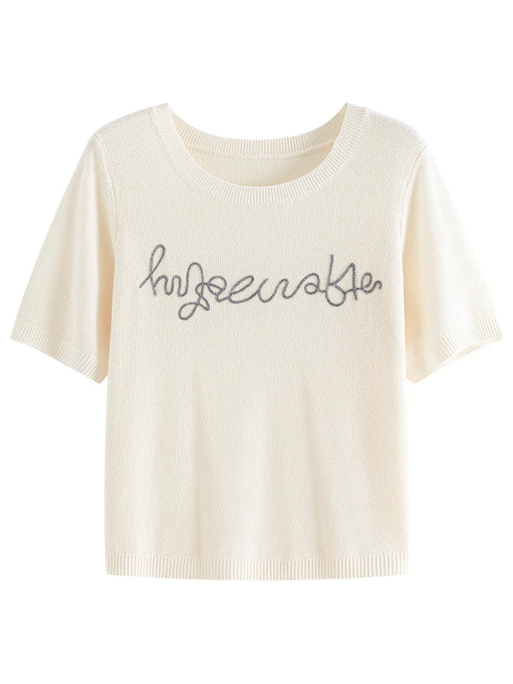 Lovely Knitted Short Sleeve T-Shirt