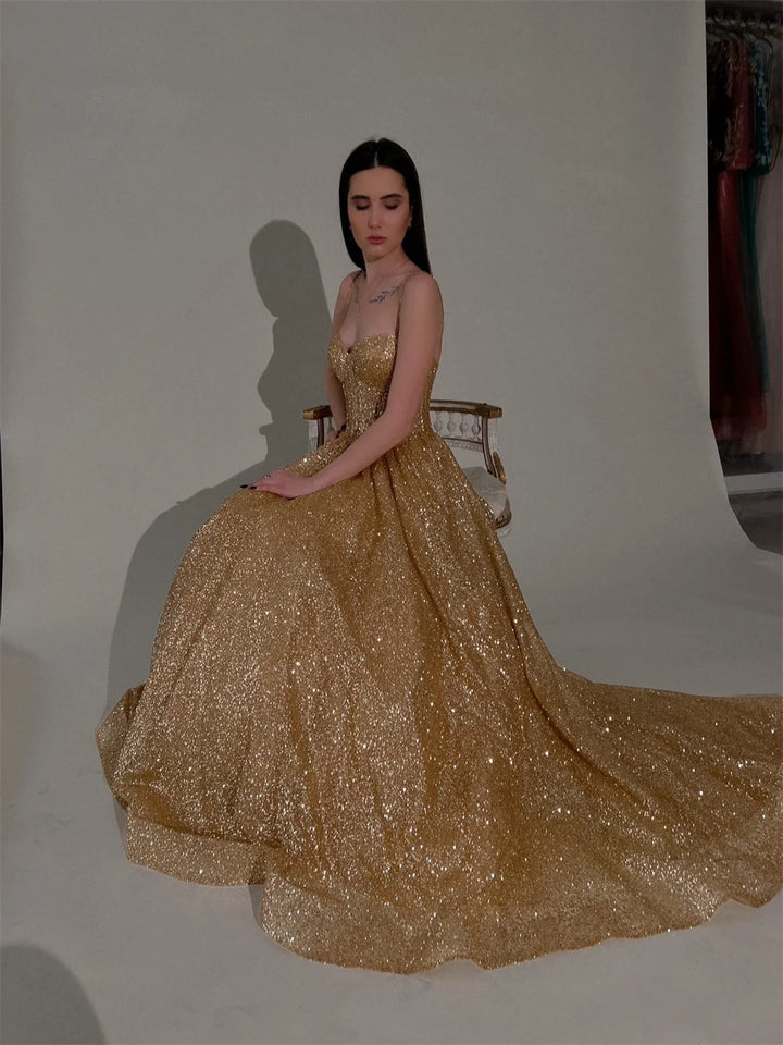 Glamorous Sequins Evening Ball Gown