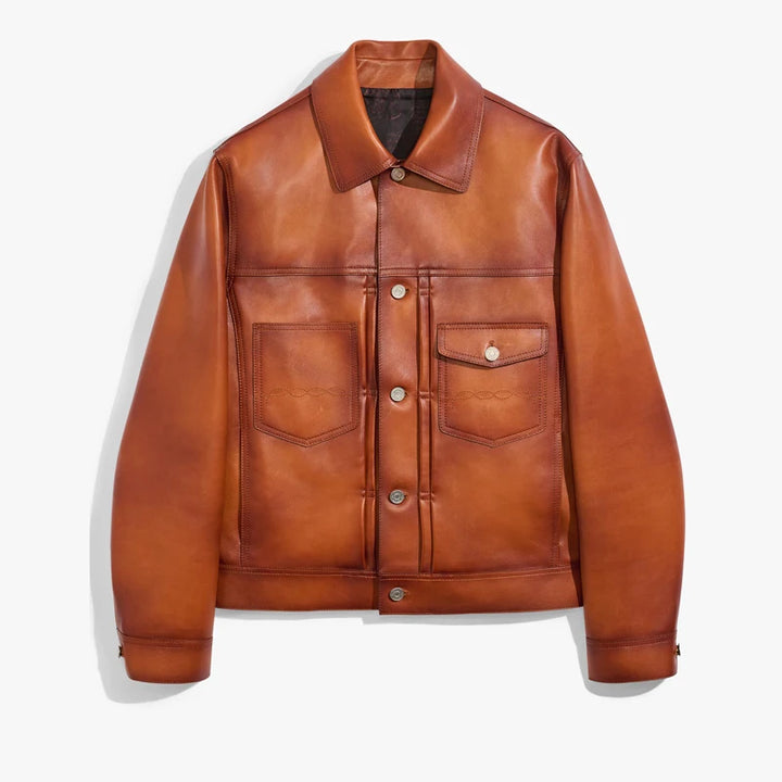 Bag Pocket Real Leather Jacket