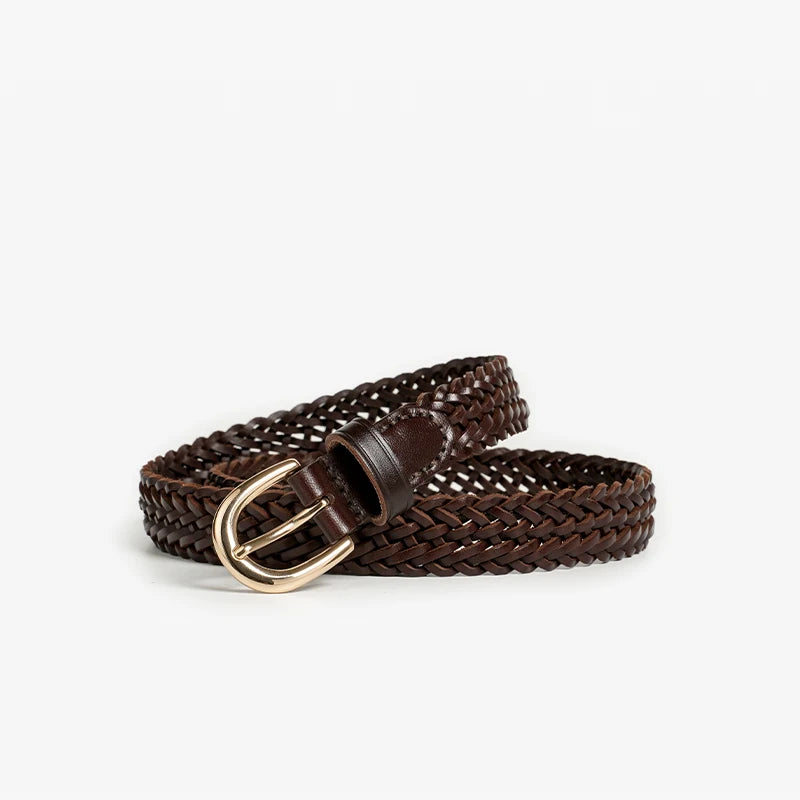 Premium Leather Woven Belt