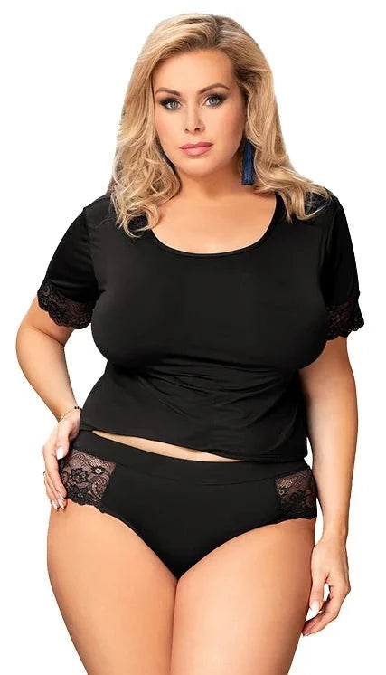 pxiakgy lingerie for women women girl plus size lingerie corset lace  underwear pajamas black + 4xl