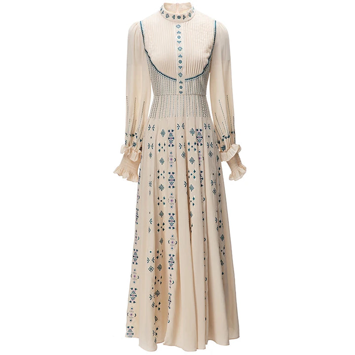 Symbol Embroidery Holiday Dress