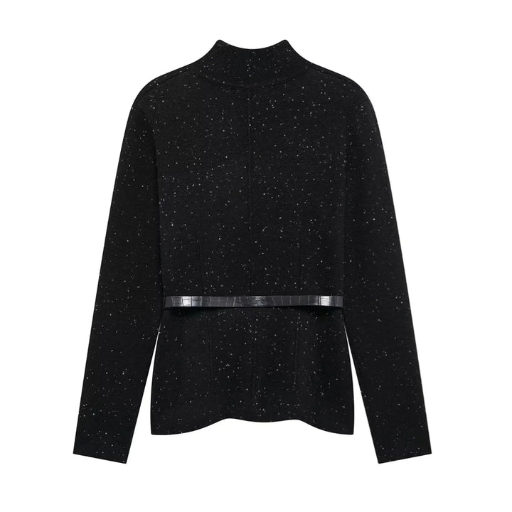 Casual Stand-up Collar Knitted Sweater