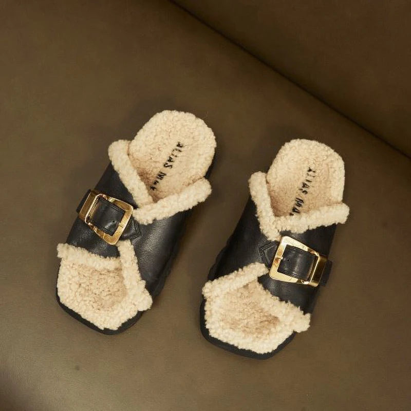 Stylish Fluffy Warm Slippers