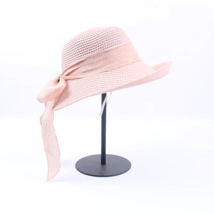 Elegant Bow Ribbon Panama Hat