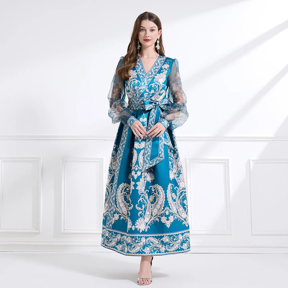 Graceful Empire Waist Maxi Dress