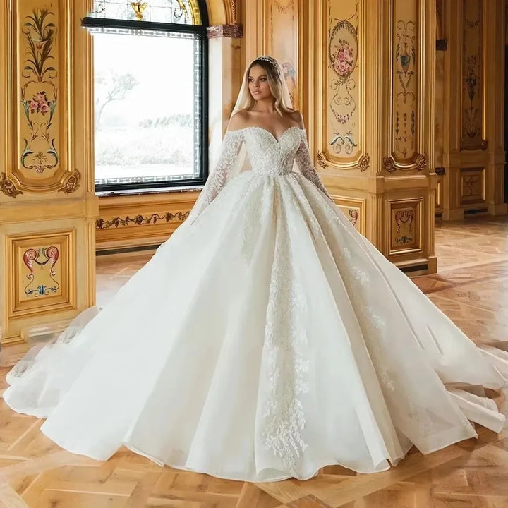 Beauty Beading Pearls Bridal Gown