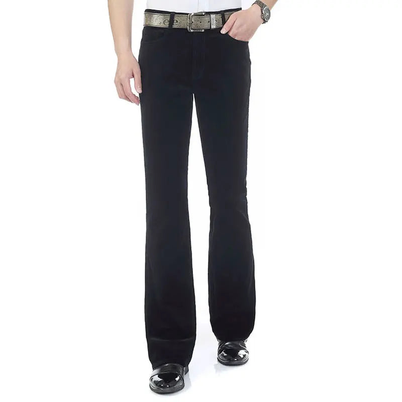 Stretchable Corduroy Bell-Bottom Trousers