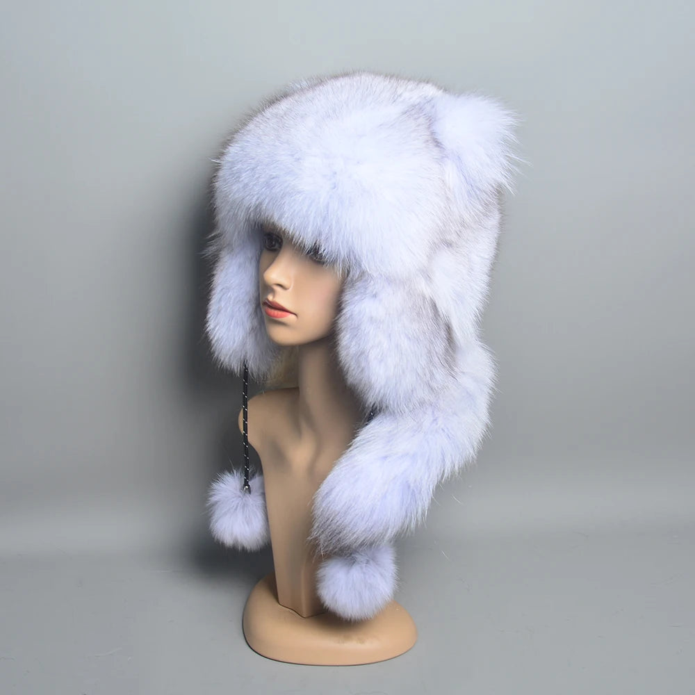 Luxury Hand-Knit Warm Fur Hat