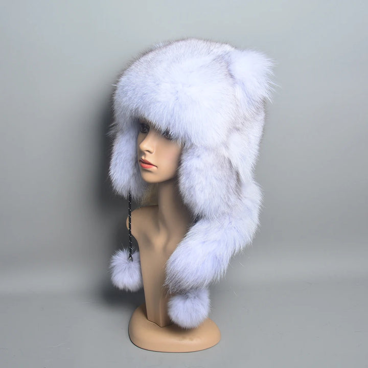 Luxury Hand-Knit Warm Fur Hat