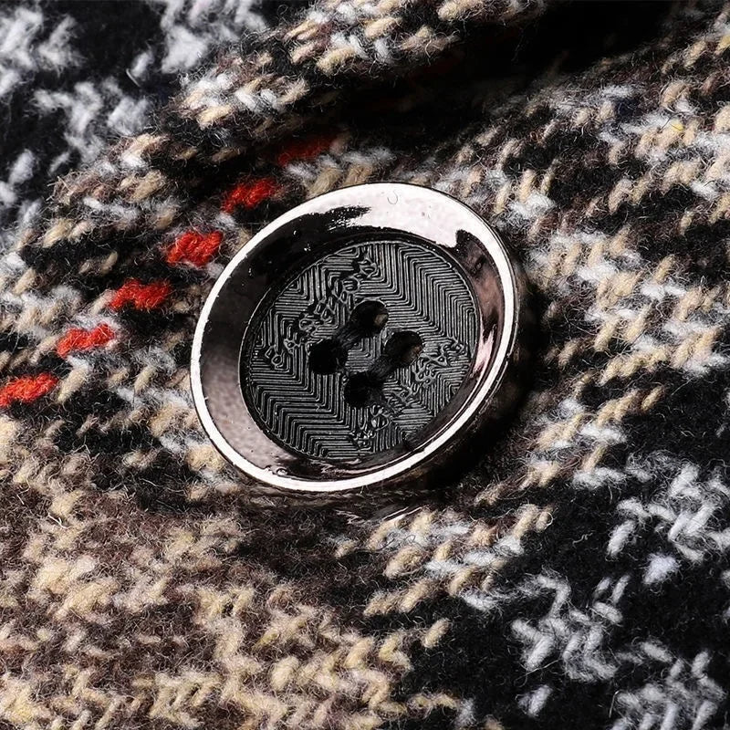 Handsome Slim Fit Plaid Blazer