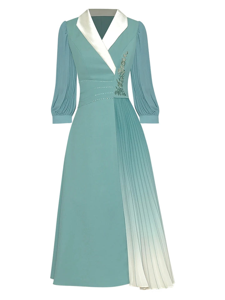 Pleated Elegant Cocktail Dress