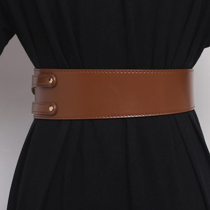 Trendy Irregular Waist Seal Leather Belt