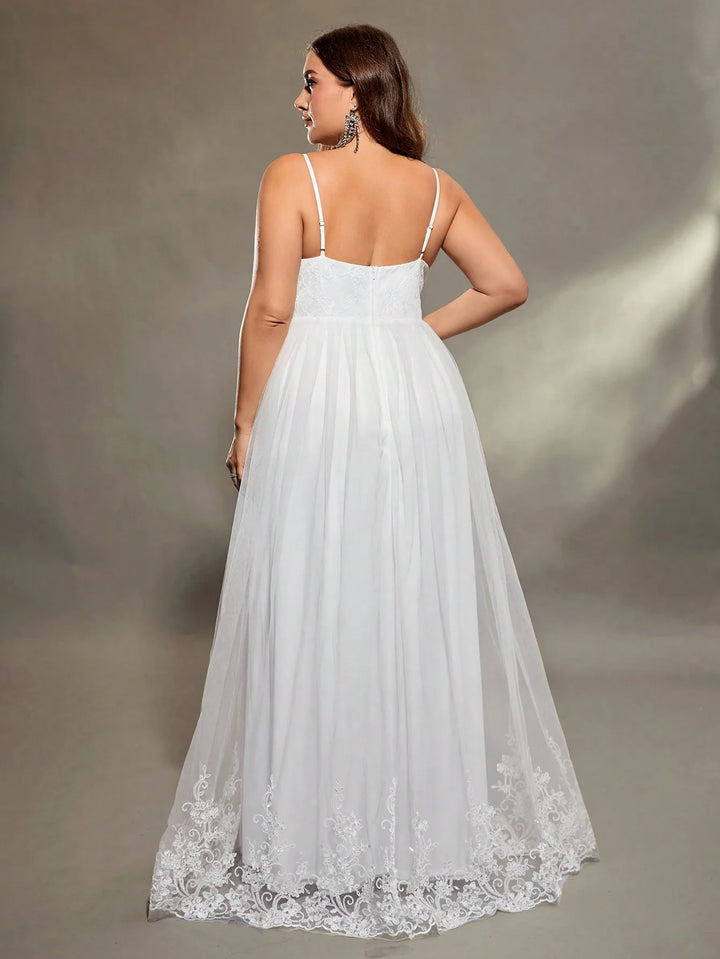 Sweetheart Collar Plus Size Wedding Dress