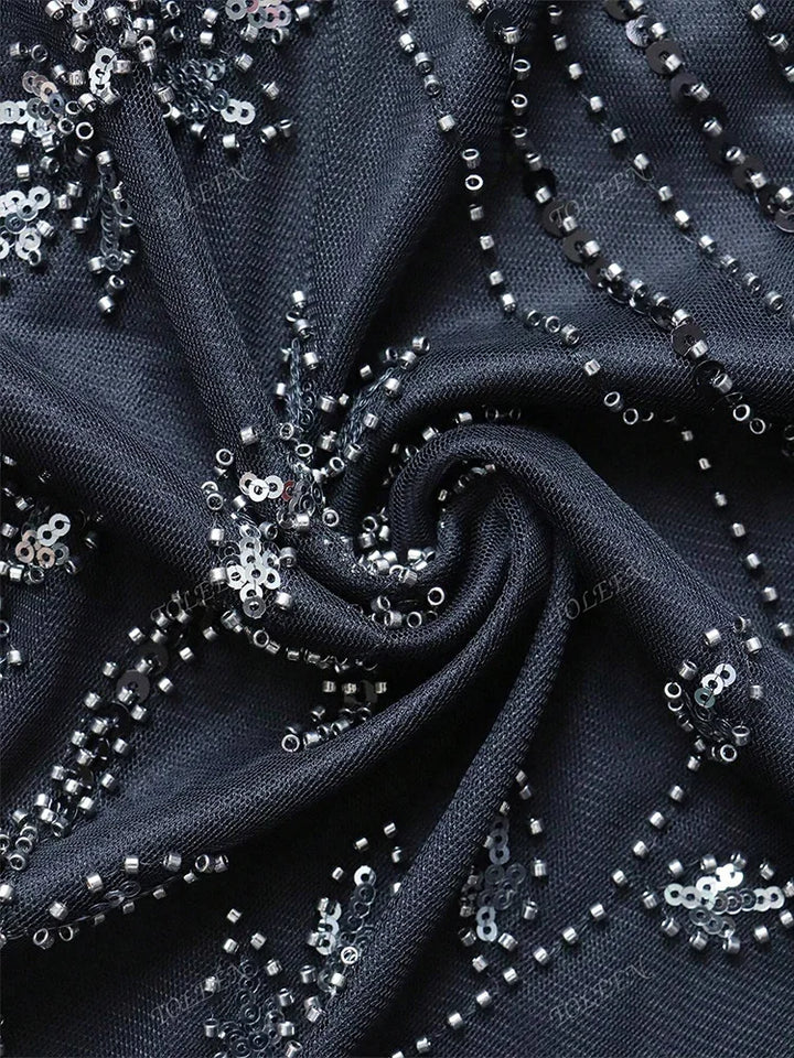 Luxurious Beaded Fishtail Arabian Maxi Dress