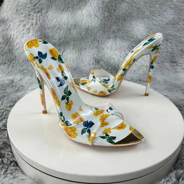 Stunning Lovely Floral High Heel Sandals