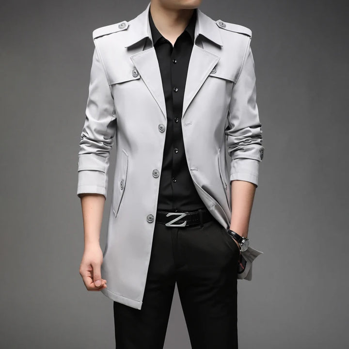 England Style Long Trench Coat