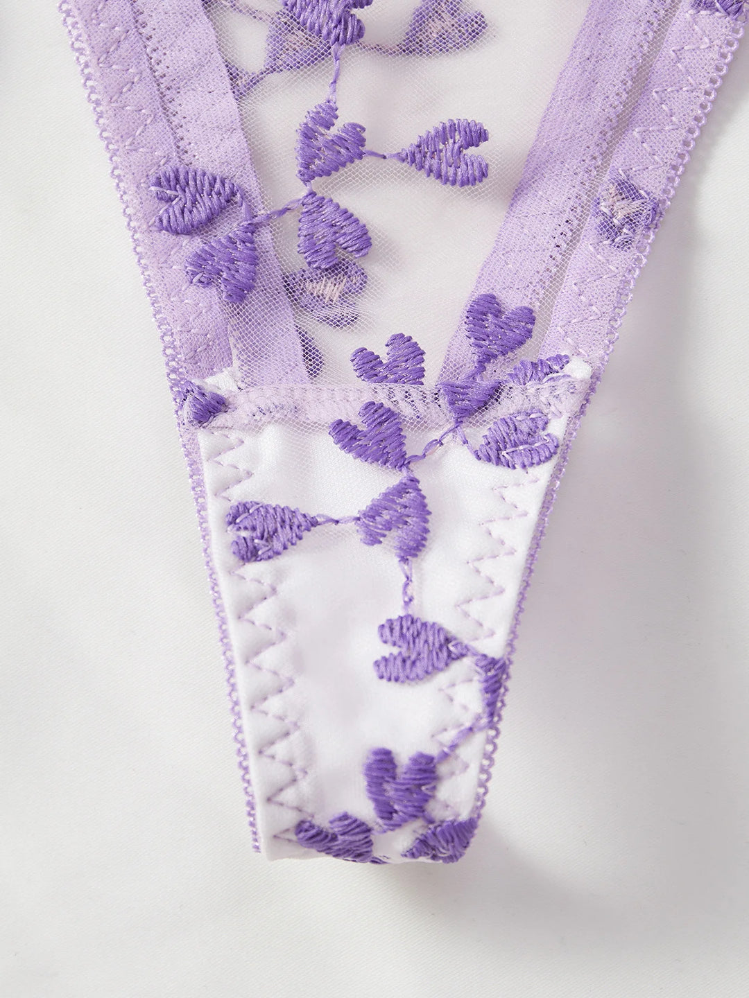 Exotic Embroidery Straps Bra Set