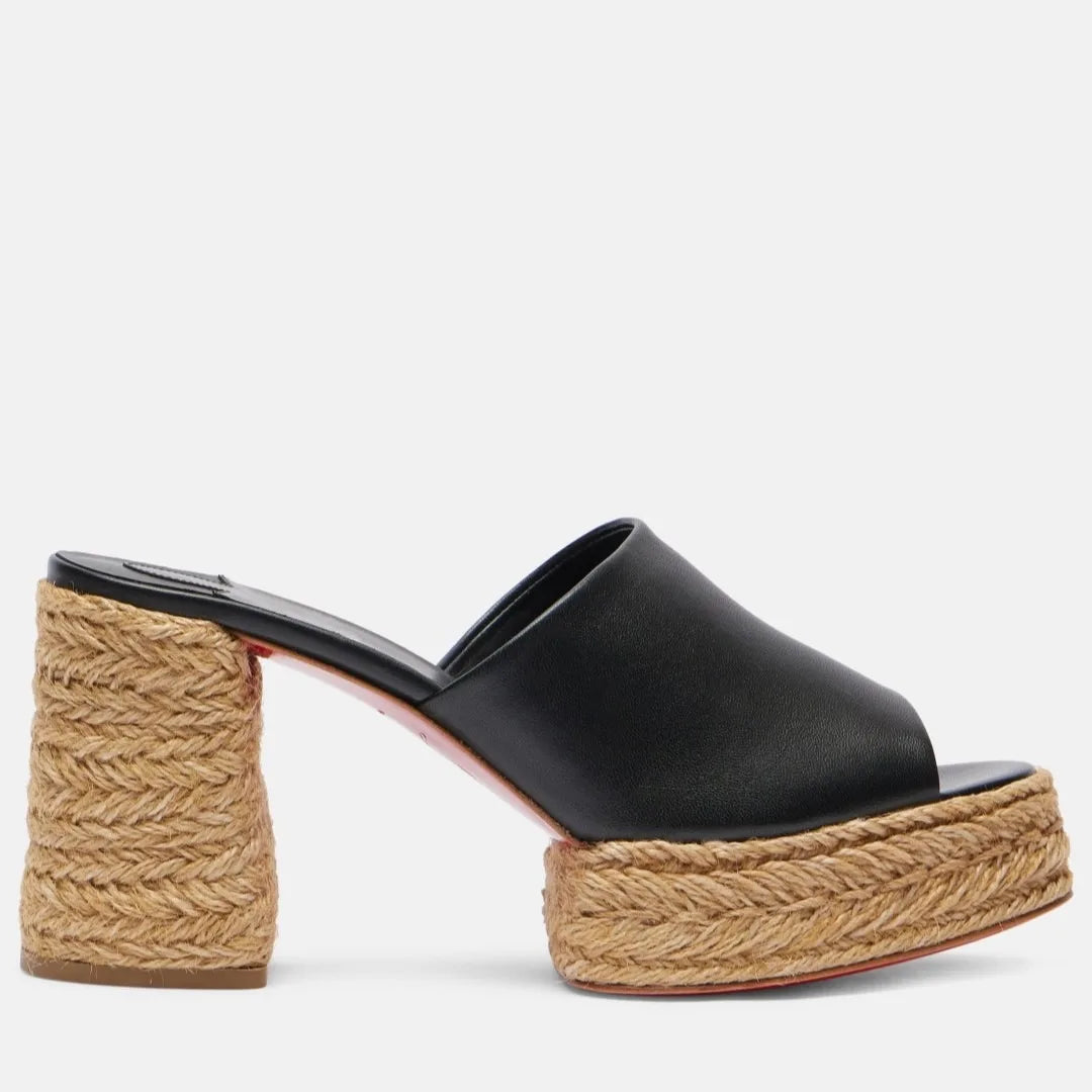 Stunning Thick Straw Bottom Sandals