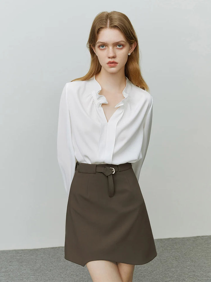 Attractive A-Line High Waisted Skirt