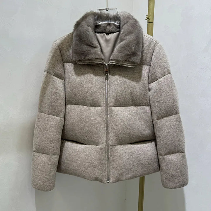 Luxury Mink Fur Down Parka Coat