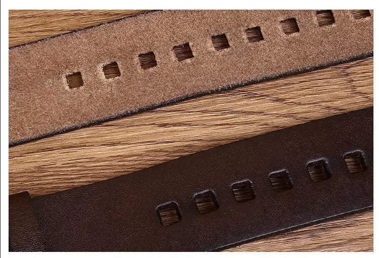 Vintage Brass Buckle Leather Belt