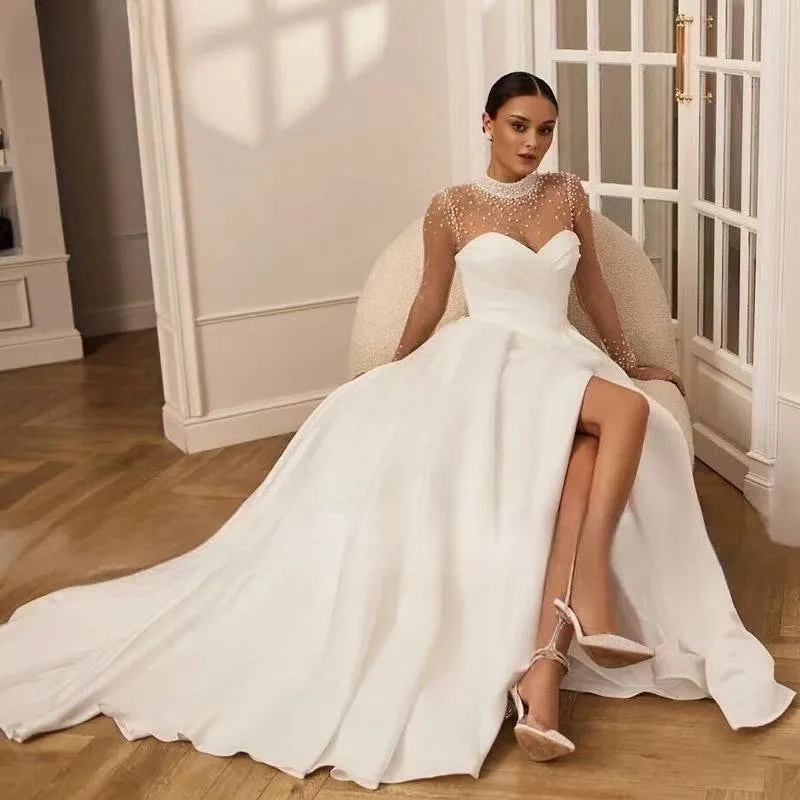 New Vision Crystal Beading Women's Wedding Dress