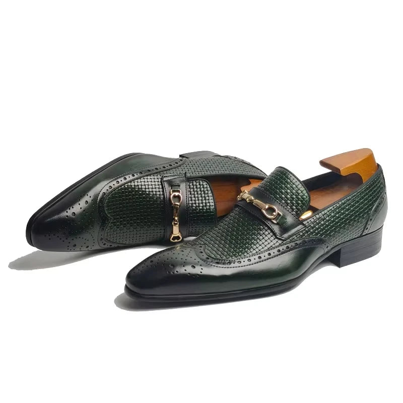 Minimalist Pointed Toe Leather Loafers