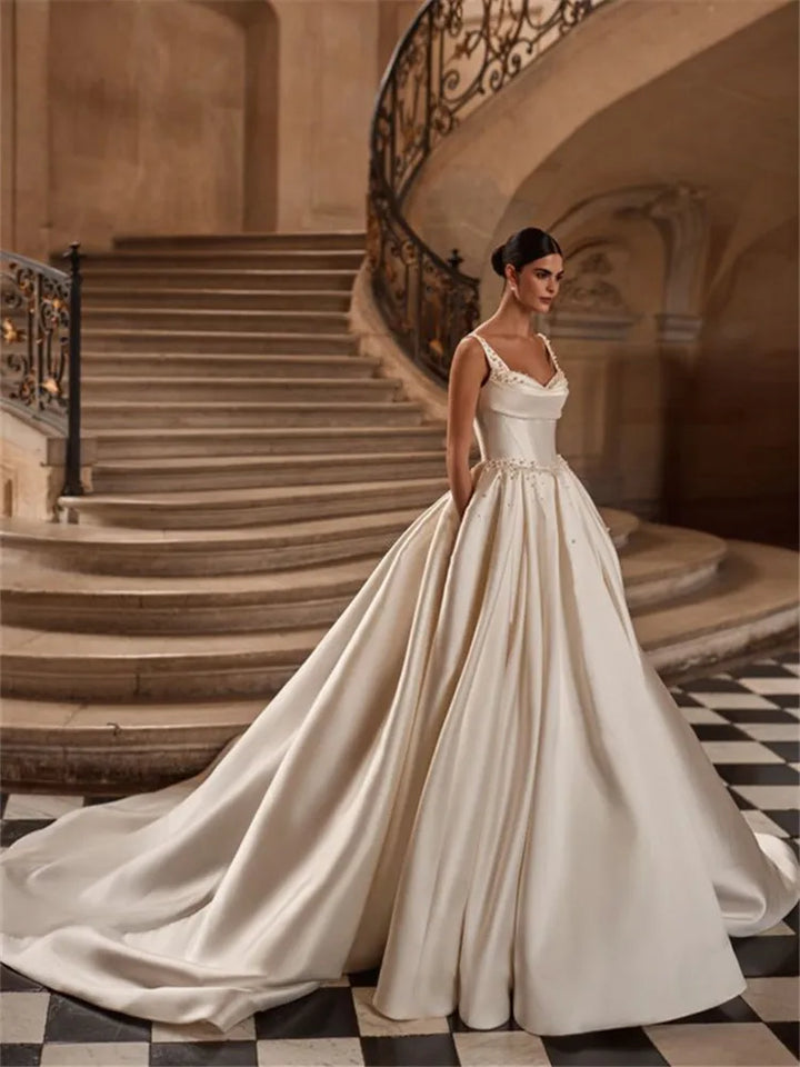 Robe de mariée en satin durable
