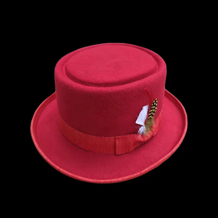 Stylish Decorative Flat Wool Hat