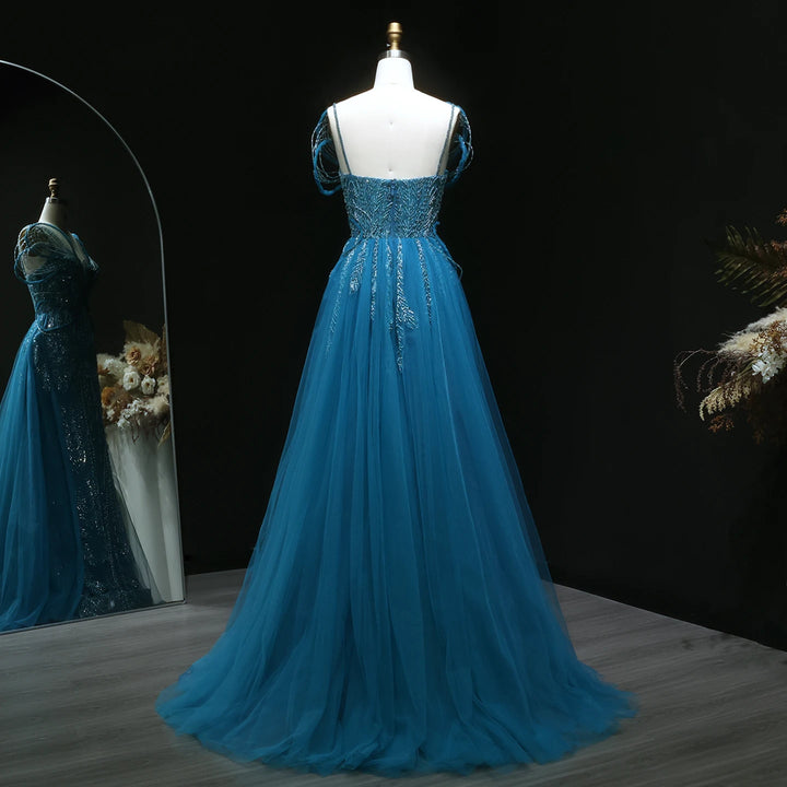 High-end Crystal Beaded Arabic Gown