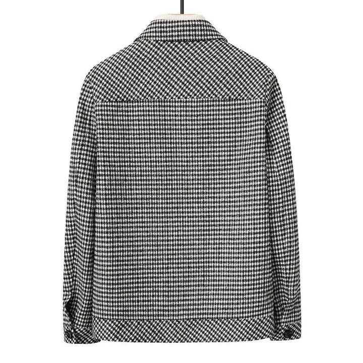 Classic Houndstooth Casual Short Coat
