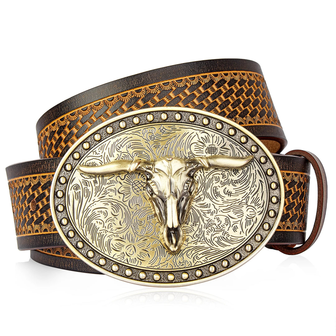 Smart Longhorn Bull Buckle Belt