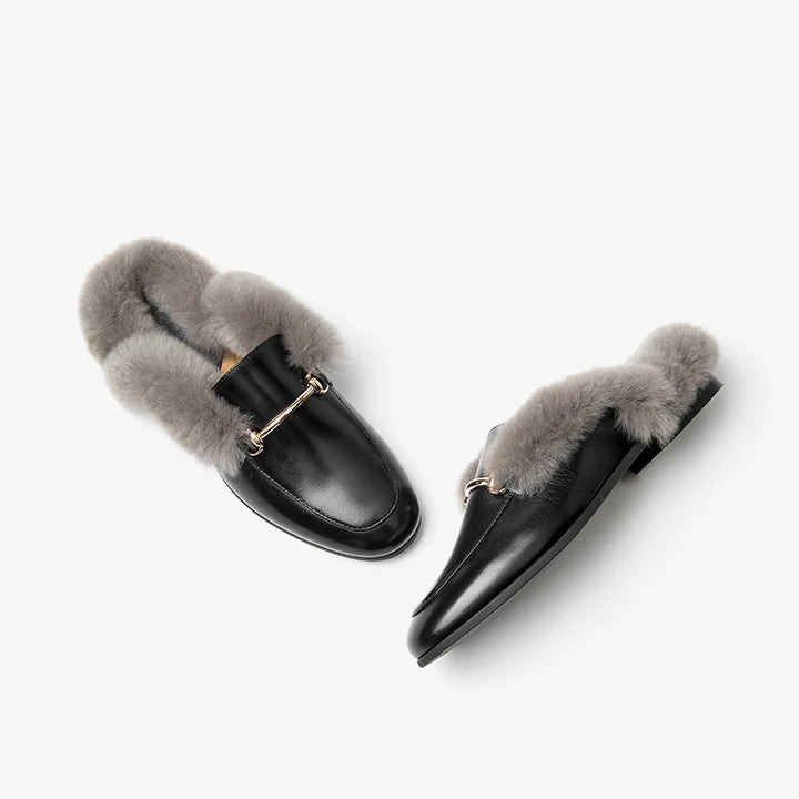 Trendy Furry Rabbit Hair Slippers