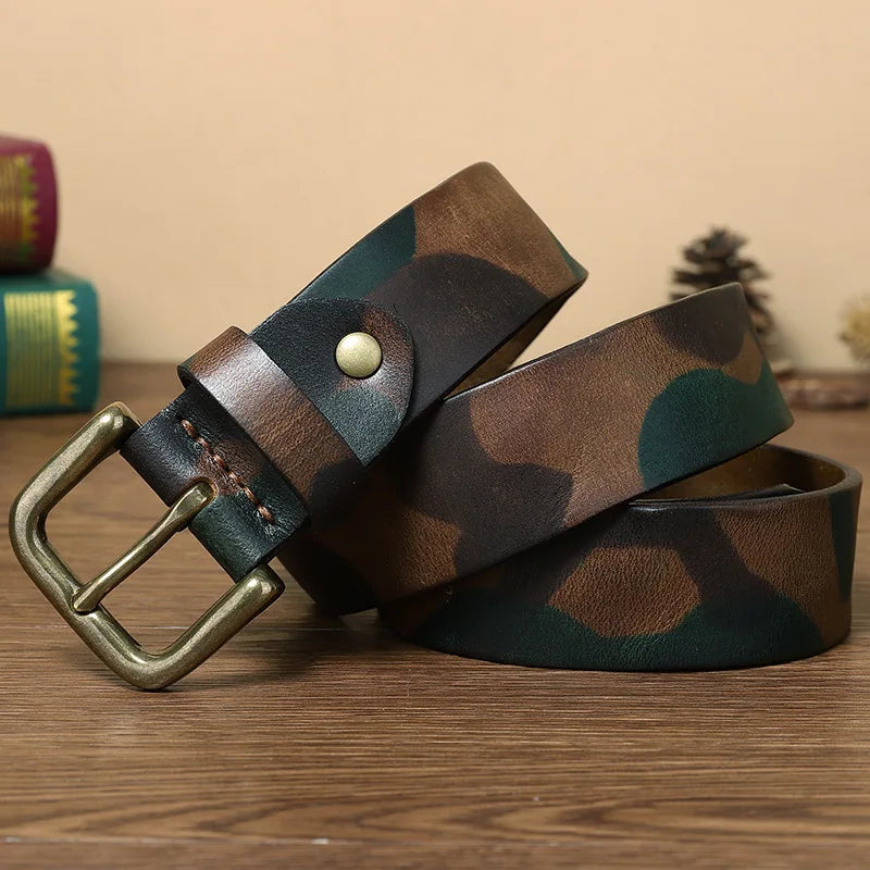 Premium Camouflage Leather Belt