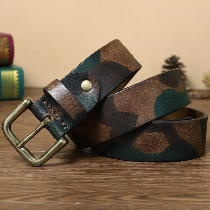Premium Camouflage Leather Belt
