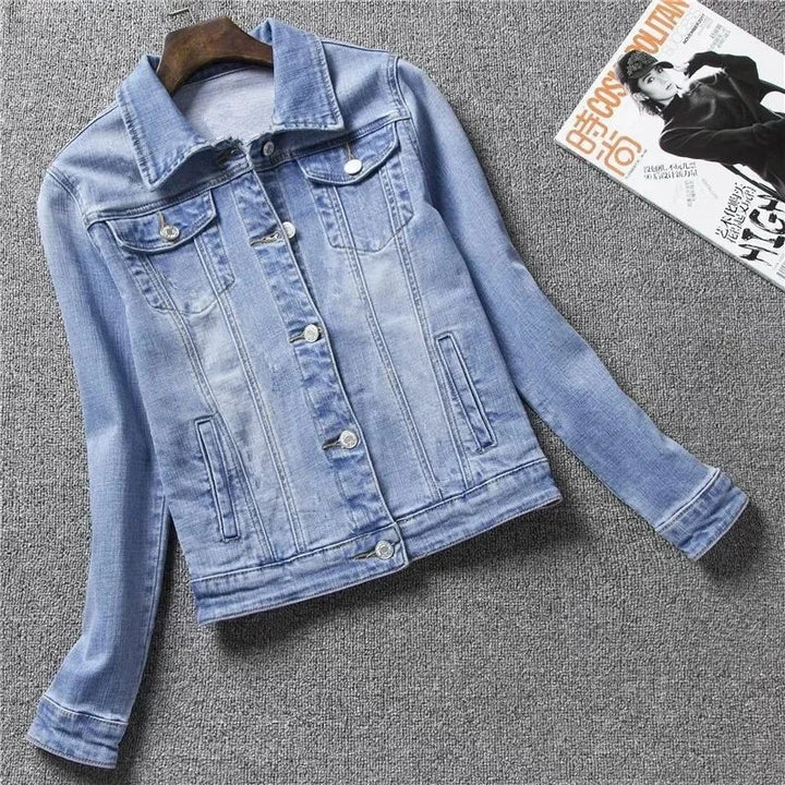 Trendy Button Closure Denim Coat