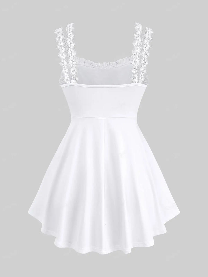 Charming Trim Ruffles Casual Top