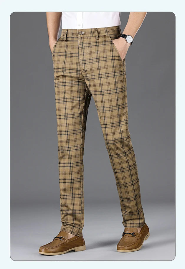 Classic Plaid Four Seasons Trousers