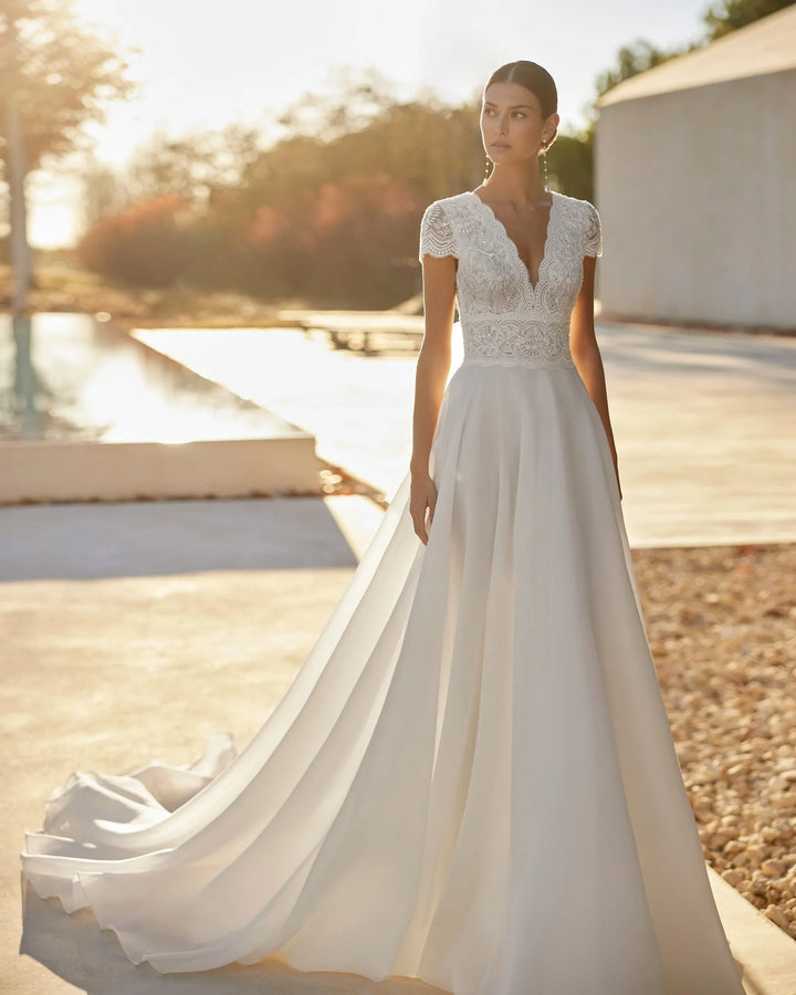 Stunning Button Back Bridal Dress
