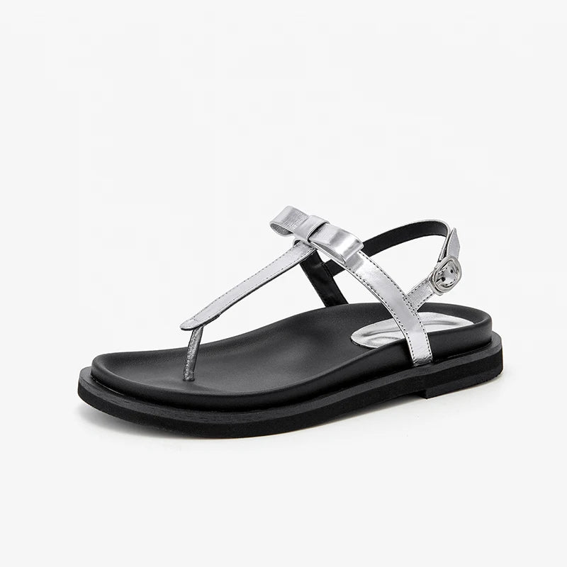 Sleek T-Strap Flip-Flops Sandals