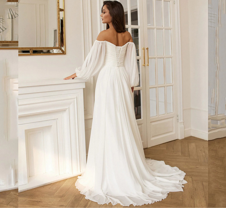 Stunning Light Chiffon Wedding Dress