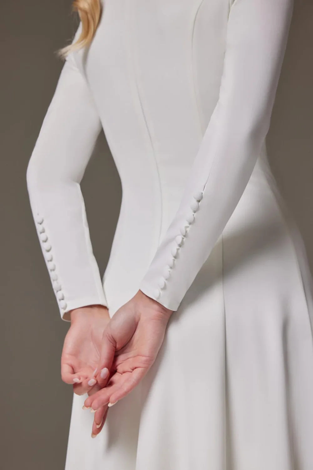 Modest Floor-Length Bridal Dress