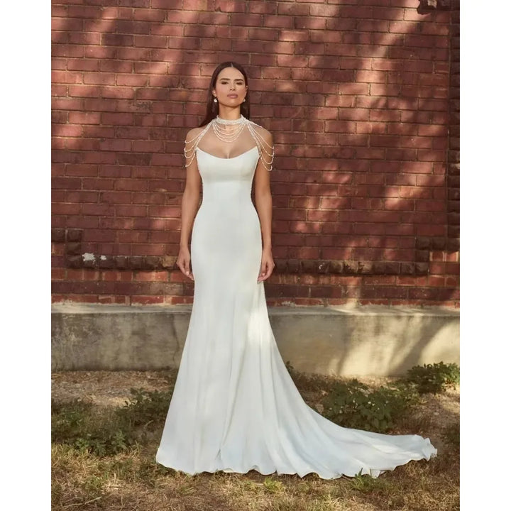 Meticulous Crepe Bridal Dress