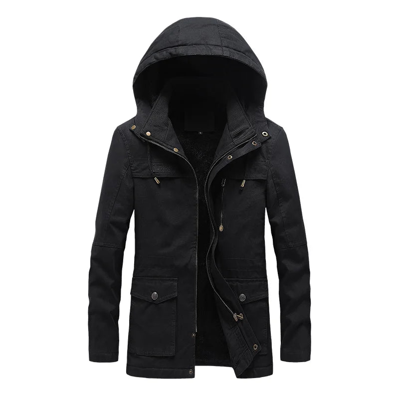 Fashionable Thick Fleece Parka Jacket