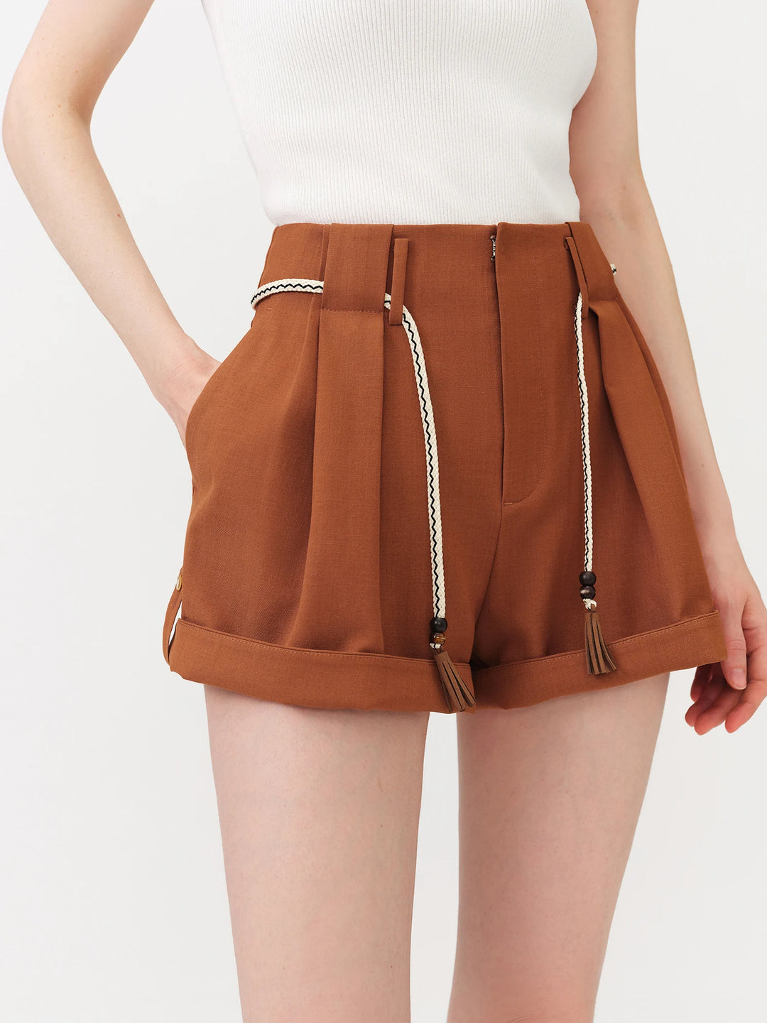 Classic Pleated A-Line Shorts