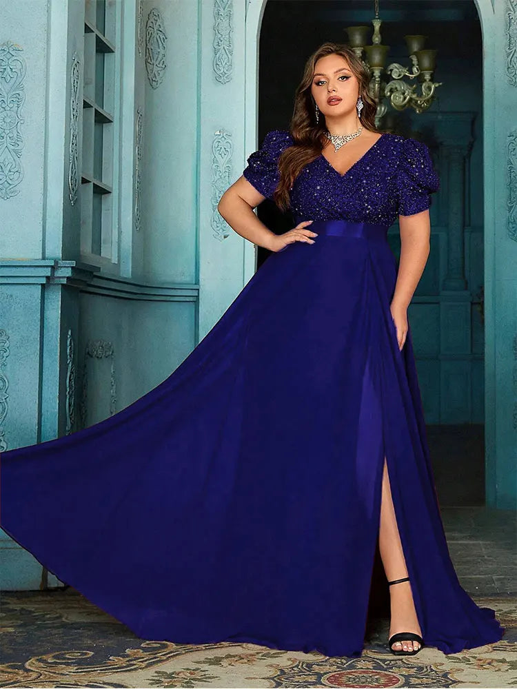 Charming Puff Sleeve Evening Party Dress