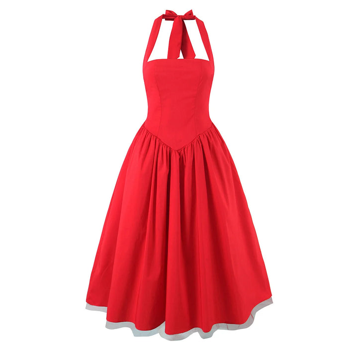 Elegant Halter-neck Evening Ball Gown