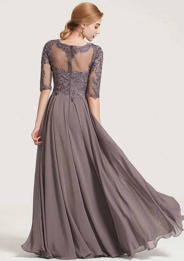 Regal A-Line Mother Of Bride Gown