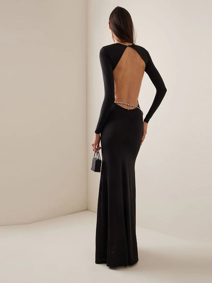 Allure in Black Crystal Formal Dress